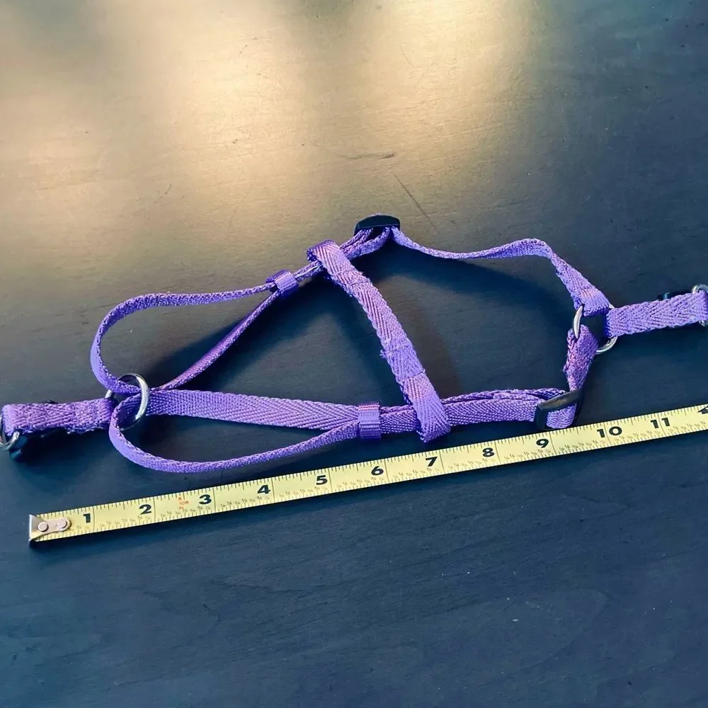 Dog Pet Harness Purple Nylon